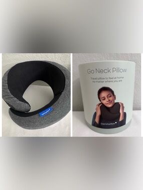 Ostrichpillow Go Neck Pillow - Premium Memory Foam Travel Pillow Dark Night Gray